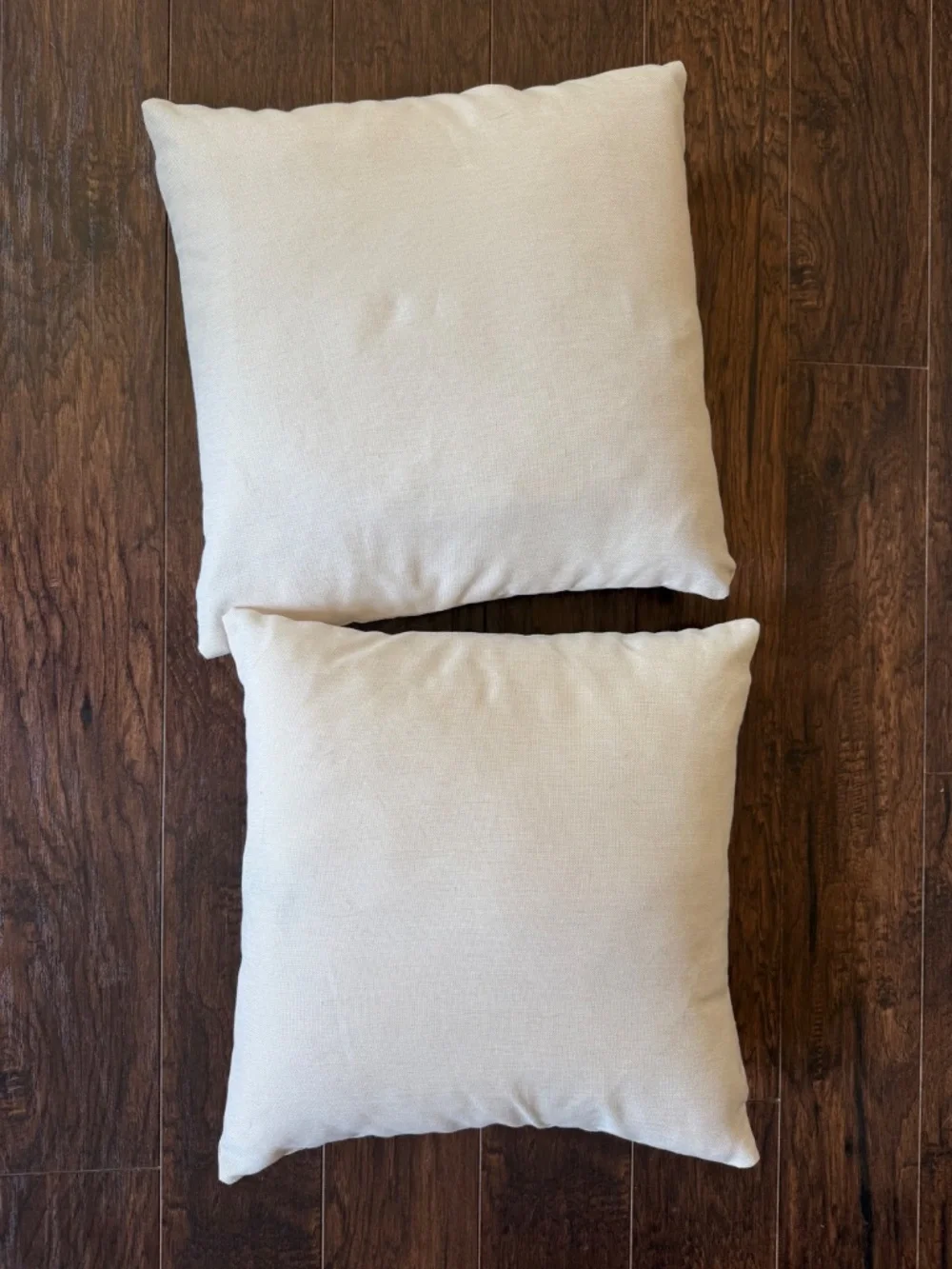 Coastal Botanical Throw Pillows Set of 2 Cream Green Watercolor Accent Pillows